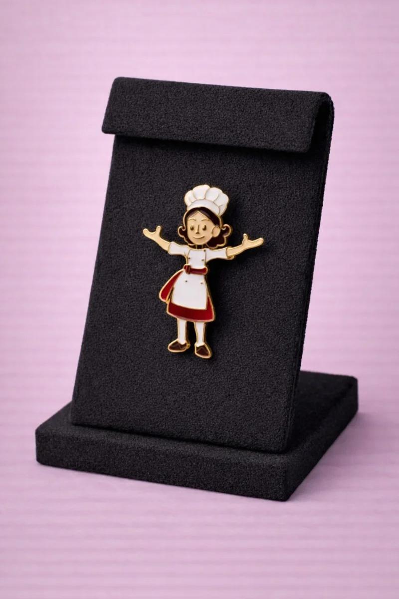 Mutfak Temalı Kadın Şef Broş