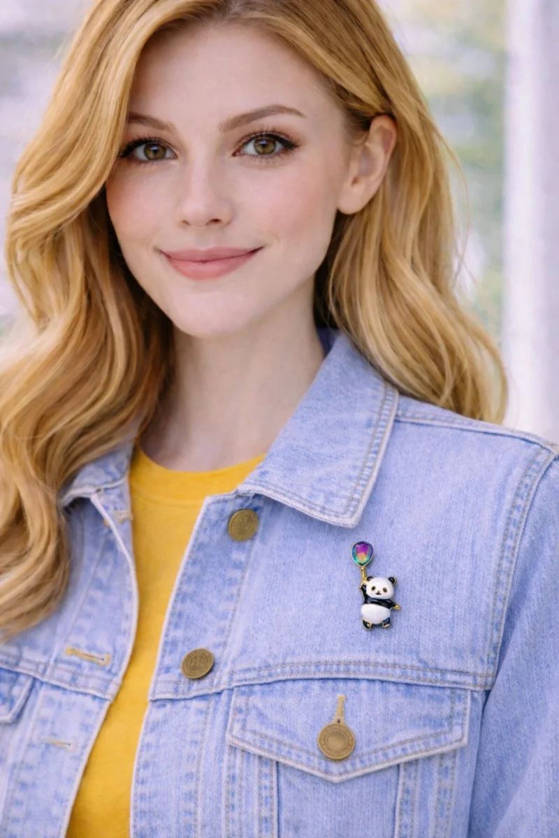Balonlu Panda Broş - 2