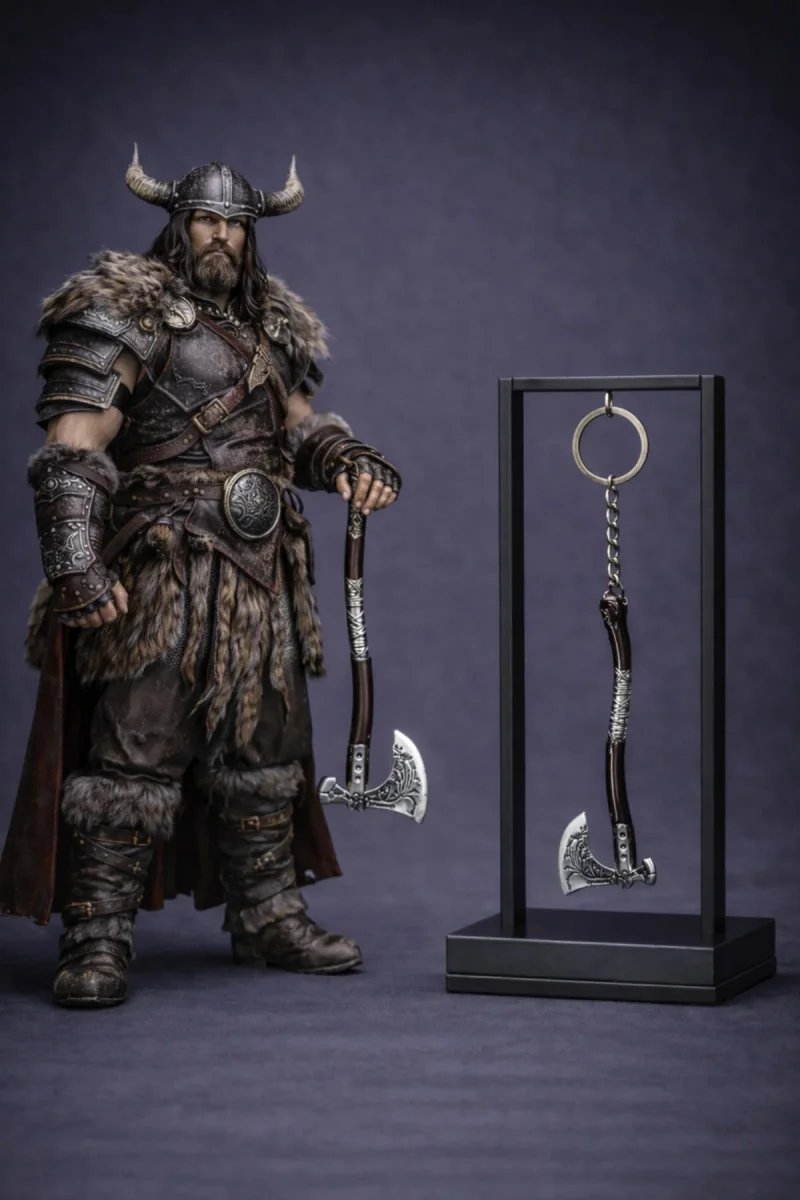 Savaşçı Baltası Anahtarlık – Metal Zincirli Premium Tasarım Koleksiyon Ürünü